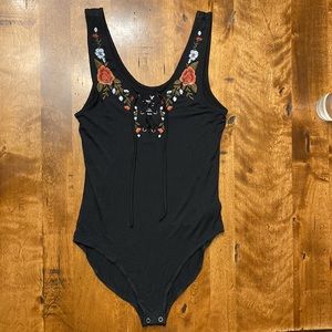 AEO Body Suit with embroidered flowers